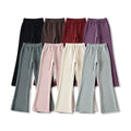 Pantalones anchos de felpa color negro