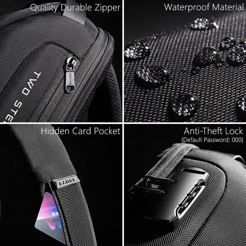 BANGE Hot Chest bolso cruzado impermeable y con carga USB