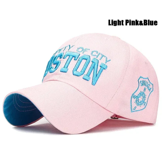 Gorra de béisbol Boston con bordado 3D unisex