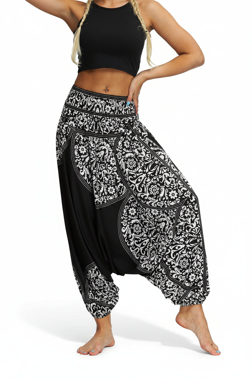 Pantalones de yoga Aladdin, patrón fresco