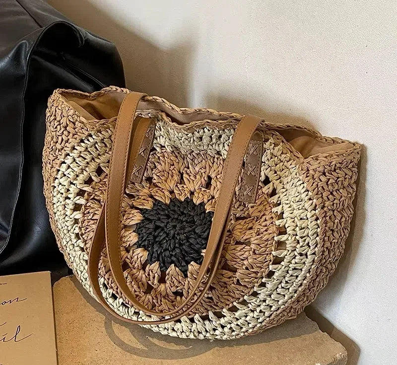 Bolso encordado y colorido para la playa de mujer