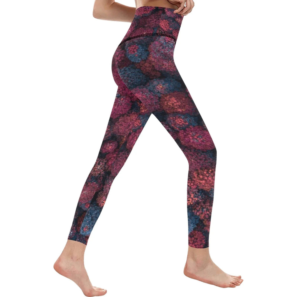 Leggings de Mujer Cintura Alta Estampado Floral Abstracto