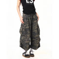 Pantalones cortos cargo camuflados de mezclilla