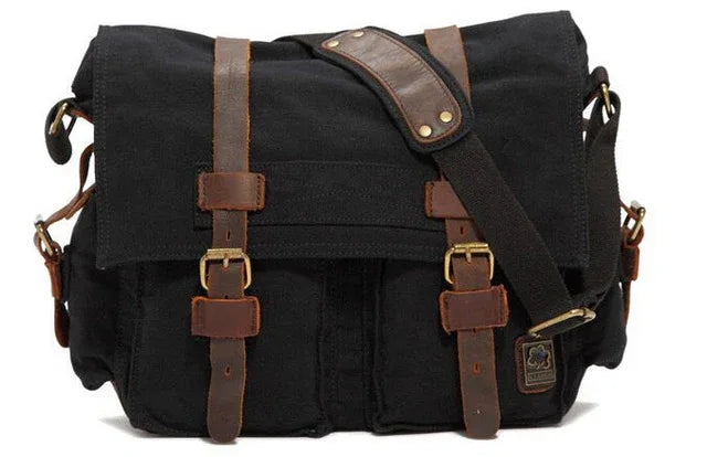 Bolso bandolera vintage UNO estilo militar