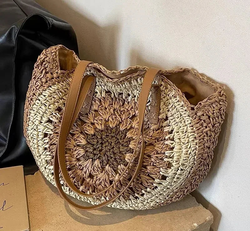Bolso encordado y colorido para la playa de mujer