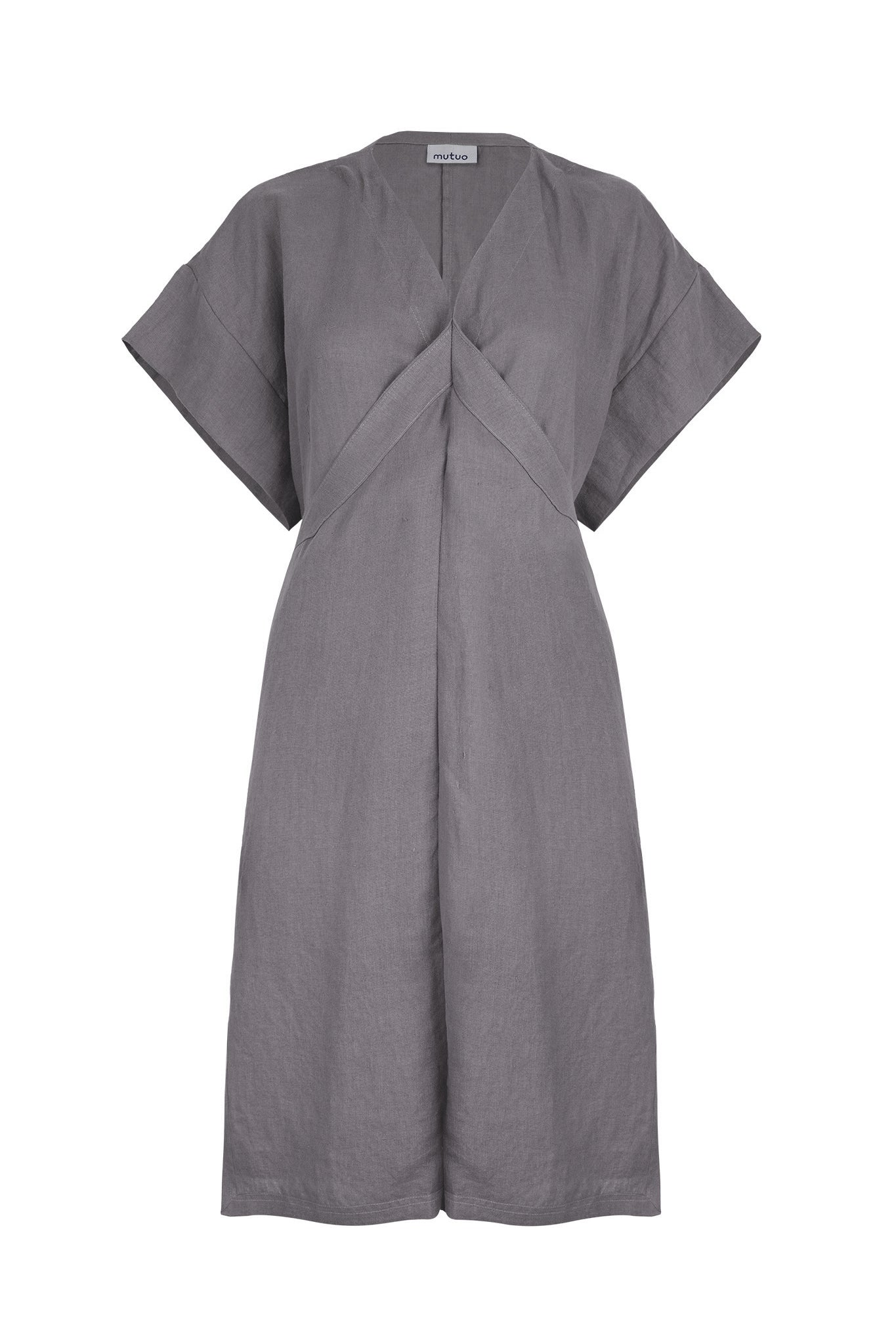 Mundo Washed Linen V-Neck Wrap Dress
