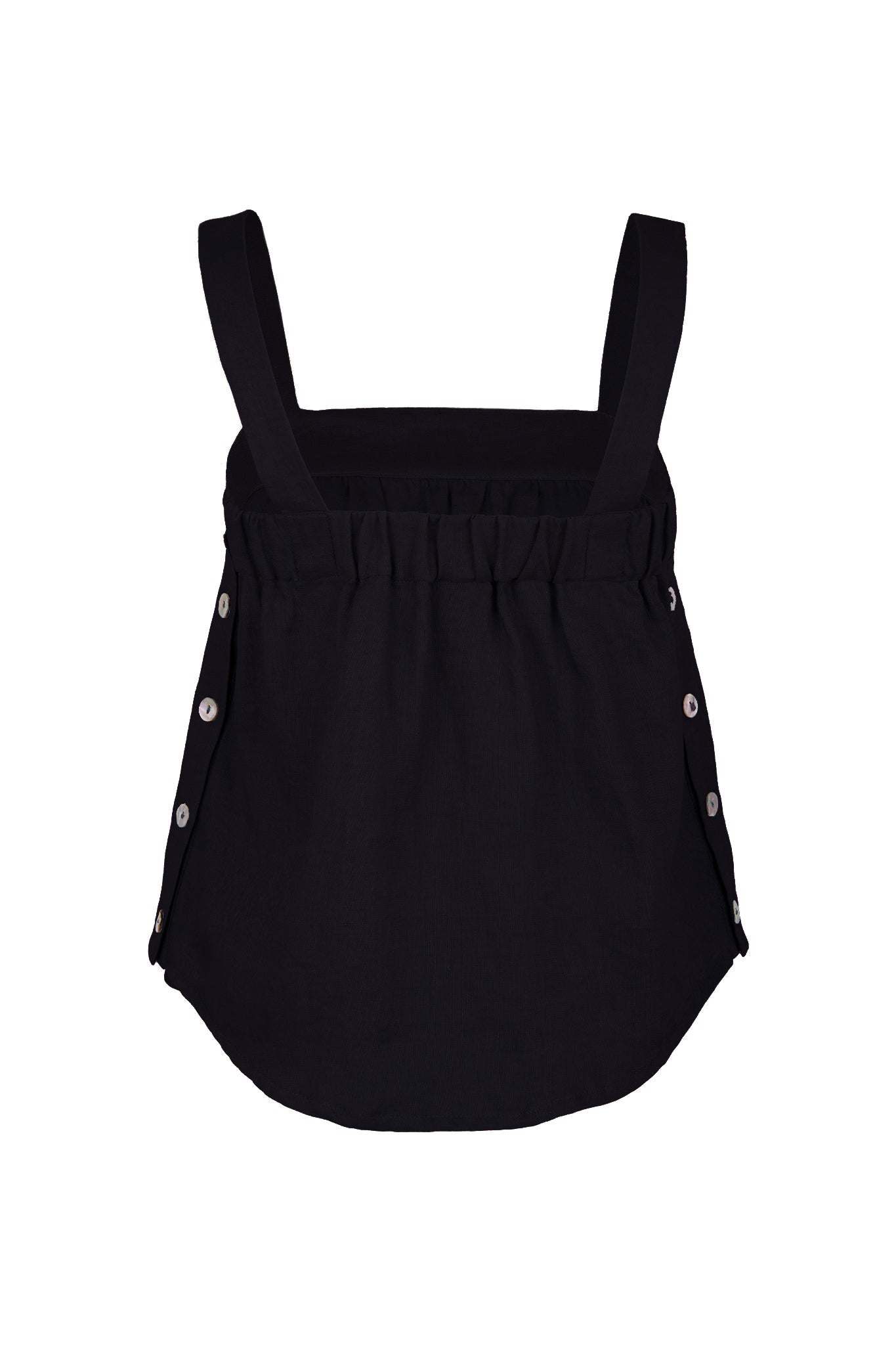 Aruma Wide-Strap Linen-Blend Top