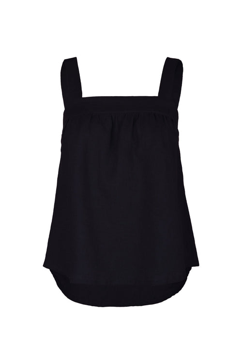 Aruma Wide-Strap Linen-Blend Top