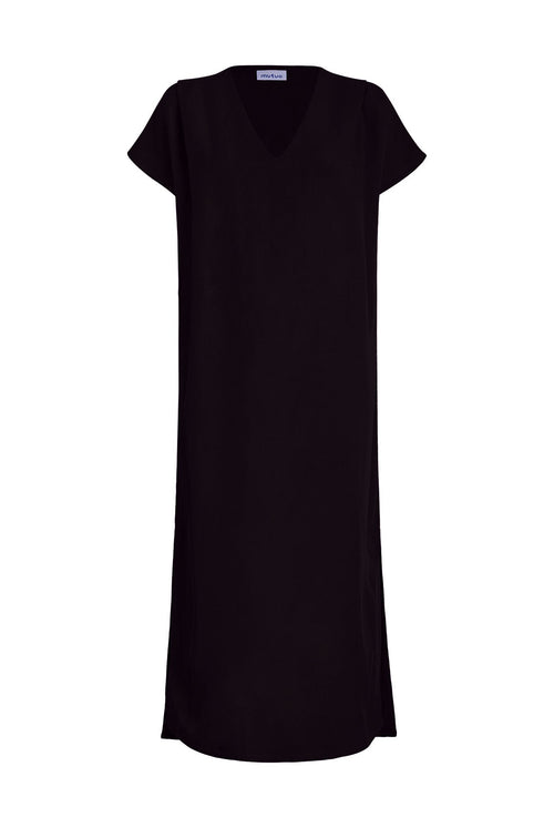 Altea Long Sleeveless Linen-Blend Dress