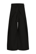 Luca Front Fold Black Denim Pants