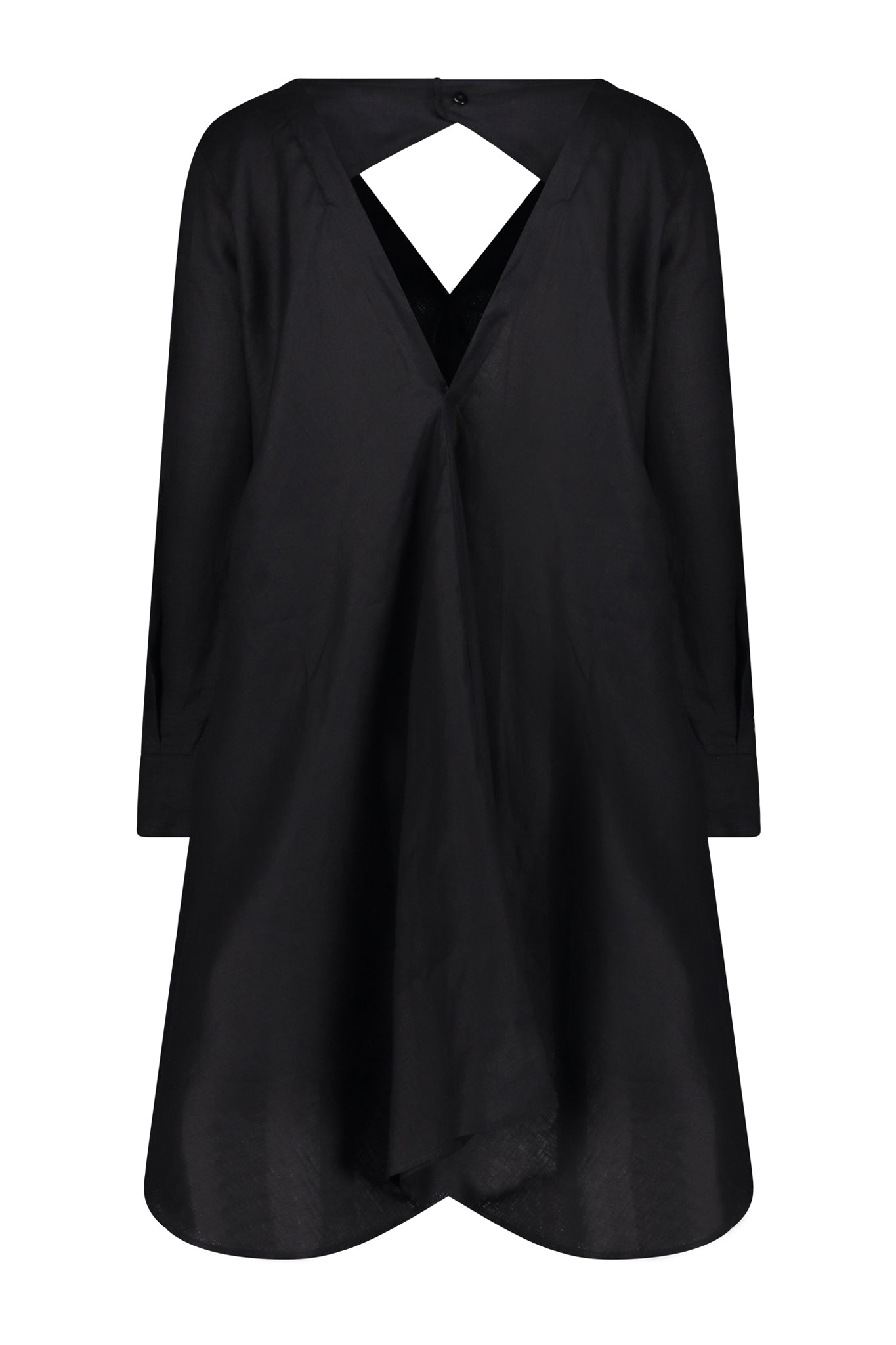 SALE Savannah Linen-Blend Open Back Shirt Dress
