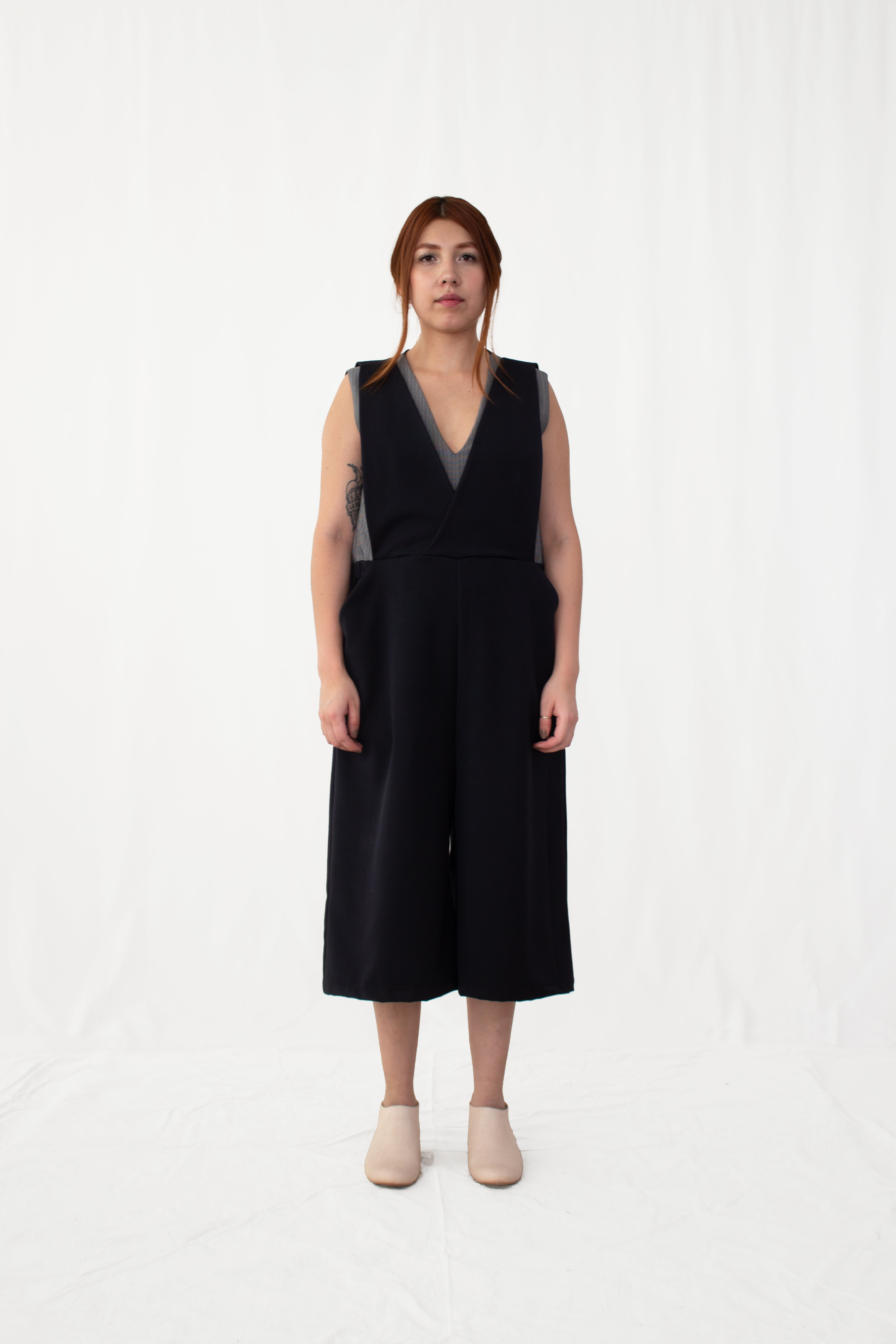 Pepper Knit V-neck Jumpsuit
